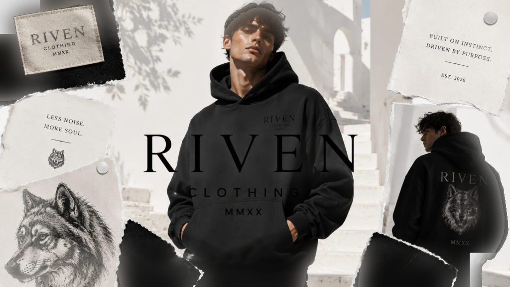 RIVEN Clothing lookbook collage